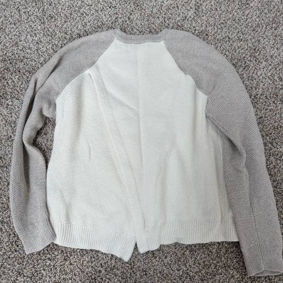 Madewell Cream and Gray Crew Neck Sweater - Picture 3 of 3